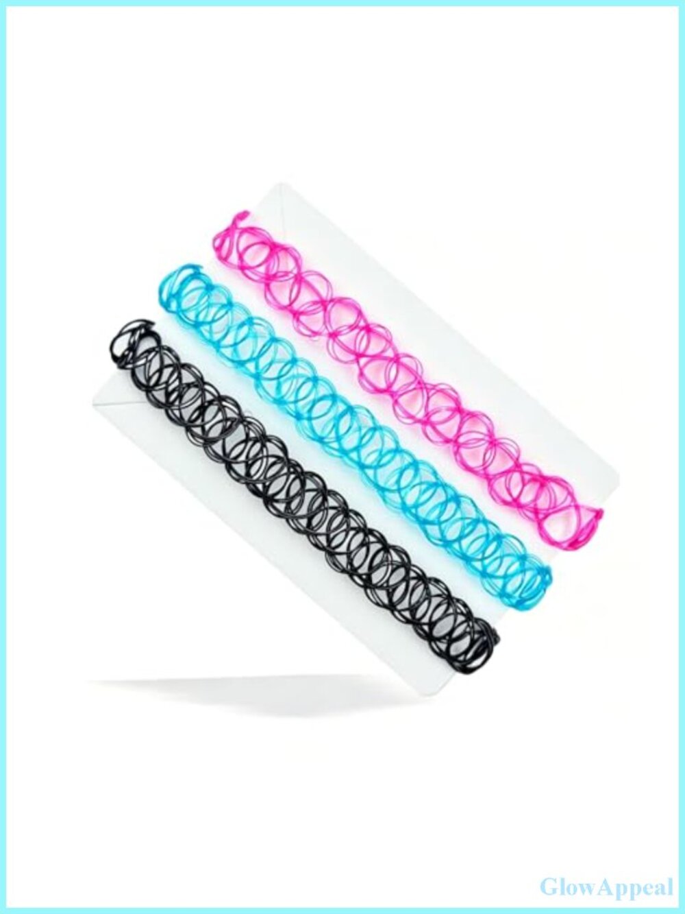 3PCS Tattoo Choker Necklace Stretch Elastic Y2K 90s Gothic Adjustable Necklace